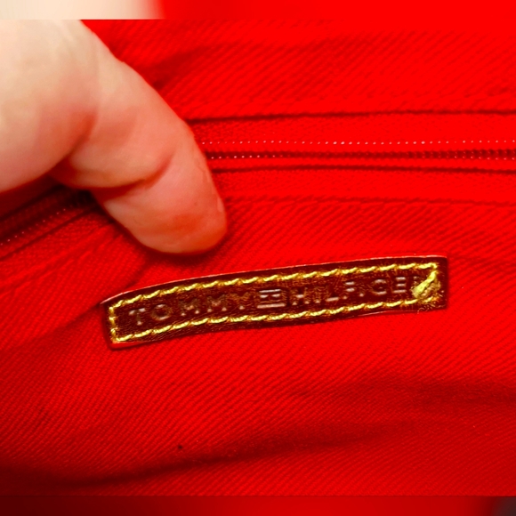 Vintage Tommy Hilfiger Crossbody Black Canvas Purse - Picture 8 of 9